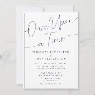 Es war einmal Minimalistische Schrift Hochzeit Einladung