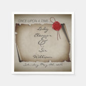 Es war einmal mittelalterliches moody Scroll Wachs Serviette (Vorderseite)