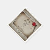 Es war einmal mittelalterliches moody Scroll Wachs Serviette (Ecke)