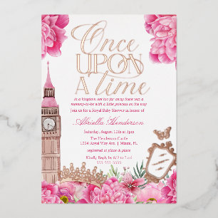 Es war einmal Prinzessin Baby Shower Folieneinladung