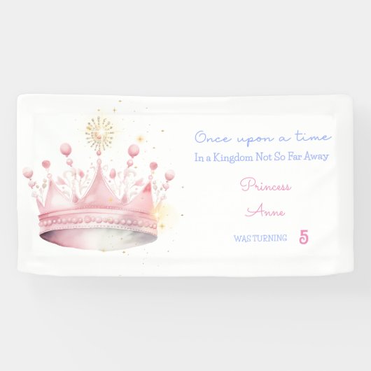 Es war einmal, Prinzessin Geburtstag Banner (Horizontal)