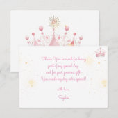 Es war einmal, Prinzessin Geburtstag Dankeskarte (Vorne/Hinten)