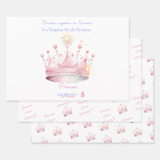 Es war einmal, Prinzessin Geburtstag Geschenkpapier Set (Set)