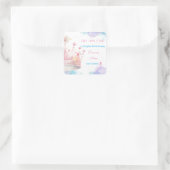 Es war einmal, Prinzessin Geburtstag Quadratischer Aufkleber (Tasche)