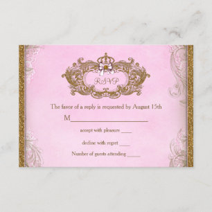 Es war einmal Prinzessin Geburtstag RSVP Karte