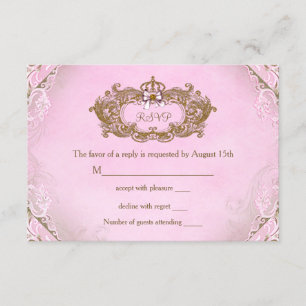 Es war einmal Prinzessin Geburtstag RSVP Karte