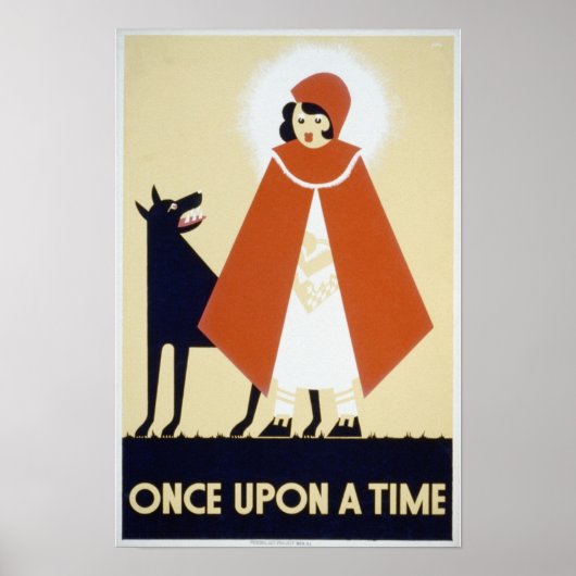 Es war einmal Vintage-WPA-Plakat Poster (Vorne)