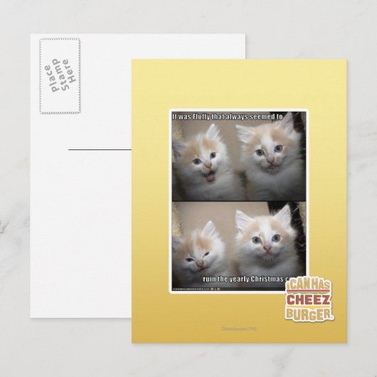 Es war flaumig postkarte (Vorne/Hinten)