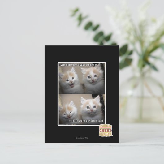 Es war Fluffy Postkarte (Stehend Vorderseite)