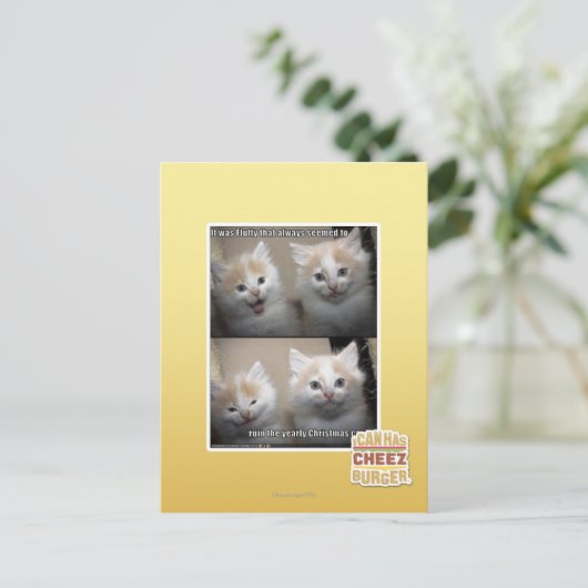 Es war Fluffy Postkarte (Stehend Vorderseite)