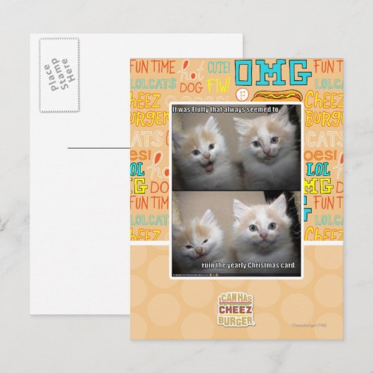 Es war Fluffy Postkarte (Vorne/Hinten)