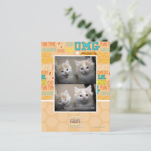 Es war Fluffy Postkarte (Stehend Vorderseite)