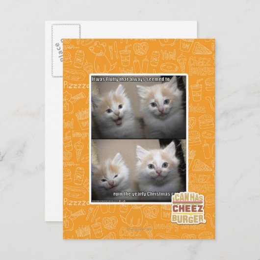 Es war Fluffy Postkarte (Vorne/Hinten)