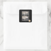 Es war Fluffy Quadratischer Aufkleber (Tasche)