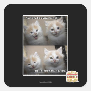 Es war Fluffy Quadratischer Aufkleber