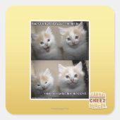 Es war Fluffy Quadratischer Aufkleber (Vorderseite)