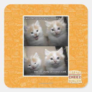 Es war Fluffy Quadratischer Aufkleber