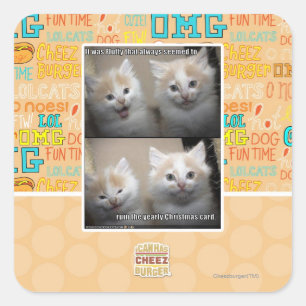 Es war Fluffy Quadratischer Aufkleber