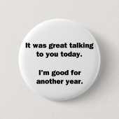 Es war großartig zu reden button (Vorderseite)