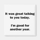 Es war großartig zu reden magnet (Vorne)