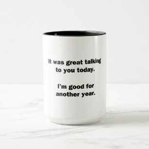 Es war großartig zu reden tasse