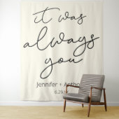 Es war immer, dass du den Hintergrund Personalisie Wandteppich (Beispiel)