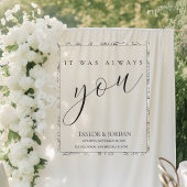 Es war immer du | Florales Hochzeitsbackdrop Wandteppich