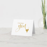 Es war immer du - Goldeffekt-Hochzeit