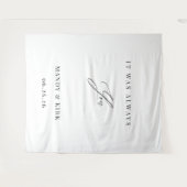 Es war immer du Hochzeit Hintergrund Banner Wandteppich (Vorderseite (Horizontal))