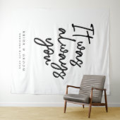 Es war immer du Hochzeitsteppich Wandteppich (Beispiel (Horizontal))
