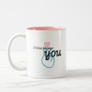 Es-war-immer-du-Kapuzenpullover Zweifarbige Tasse