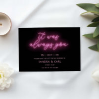 Es war immer du Neon Glow Light Save the Date