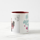 Es war immer du Niedlich Romantisches Foto Valenti Zweifarbige Tasse (Mittel)