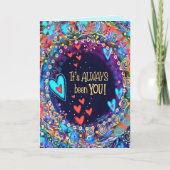 Es war immer Ihr Hübsches blaues Valentin Karte (Vorderseite)