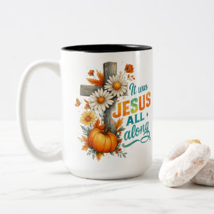 Es war Jesus.. Zweifarbige Tasse