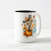 Es war Jesus.. Zweifarbige Tasse (VorderseiteRechts)