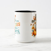 Es war Jesus.. Zweifarbige Tasse (Mittel)