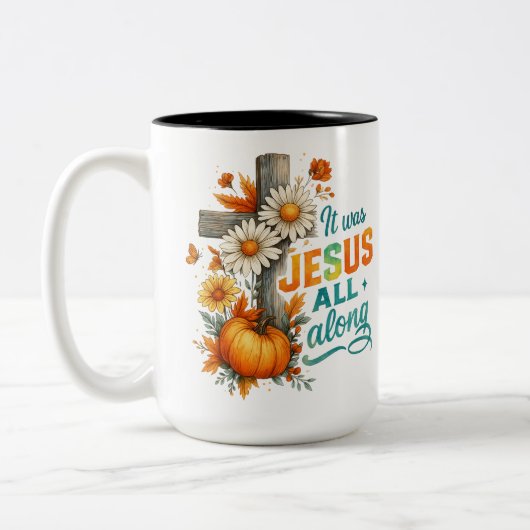 Es war Jesus.. Zweifarbige Tasse (Links)
