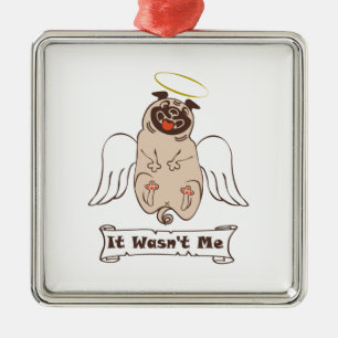 Es war kein lustiges Zitat von "Ich-Engel-Mops" Ornament Aus Metall