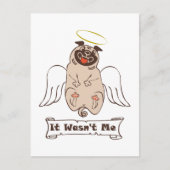 Es war kein lustiges Zitat von "Ich-Engel-Mops" Postkarte (Vorderseite)