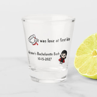 Es war Liebe auf den ersten Biss Halloween Bach Pa Schnapsglas