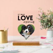 Es war LIEBE Custom Foto Dog Memorial Acrylschild (Hochzeit)