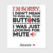 Es war nicht Gemein, den Sarcastic-Beutel mit den  Aufkleber (Blatt)