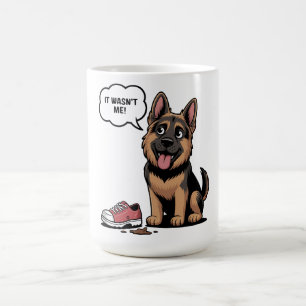 Es war nicht ich Lustiger deutscher Schäferhund-We Kaffeetasse