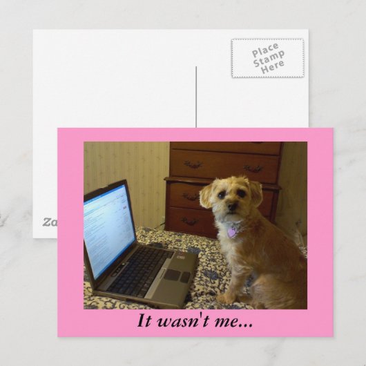 Es war nicht ich... Postkarte (Vorne/Hinten)