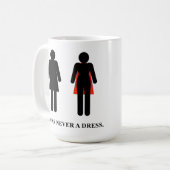 Es war nie ein Kleid - Tasse (Vorderseite Links)