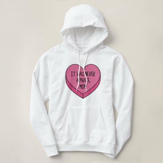 Es war nie eine Phase, Mutter emo Gesprächsherz Hoodie (Design vorne)