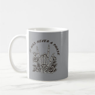 Es War Nur Eine Phase Skelett Hand Gothic Floral H Kaffeetasse