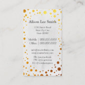 Es war schön, dich kennenzulernen! Goldpunkte Visitenkarte (Rückseite)