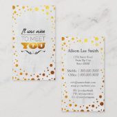 Es war schön, dich kennenzulernen! Goldpunkte Visitenkarte (Vorne/Hinten)